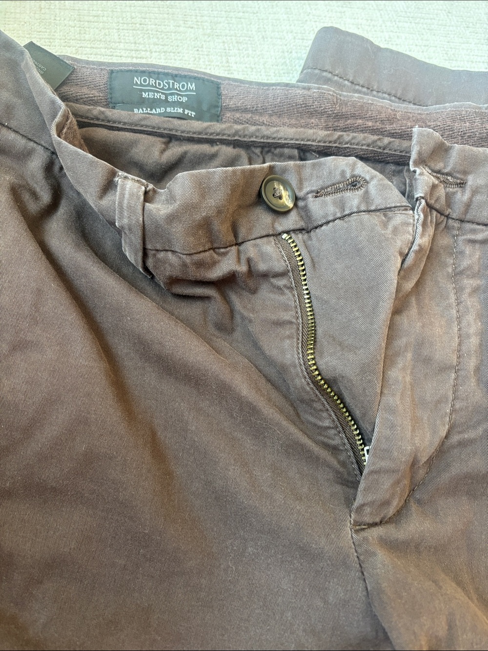 Nordstrom Ballard Slim Fit Brown Pants